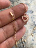 پابند آویز قلب نگینی ژوپینگ